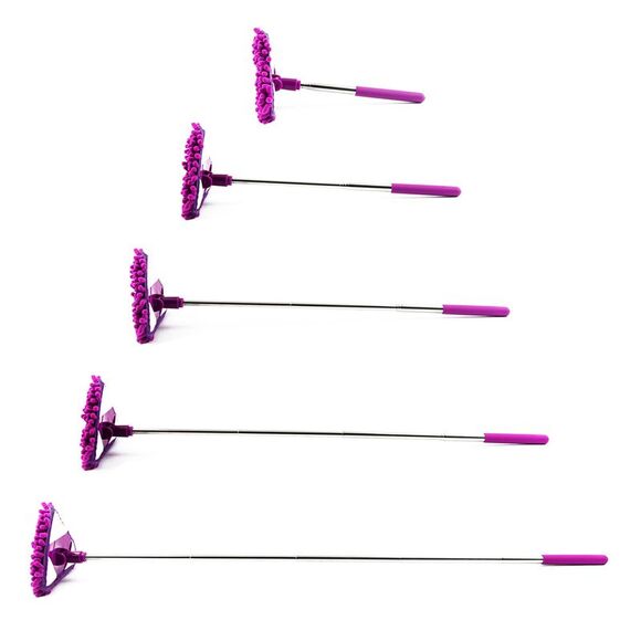 Smart Home Retractable Long Handle Microfiber Dusting Tools with Rotating Heads - Picture 6 of 7